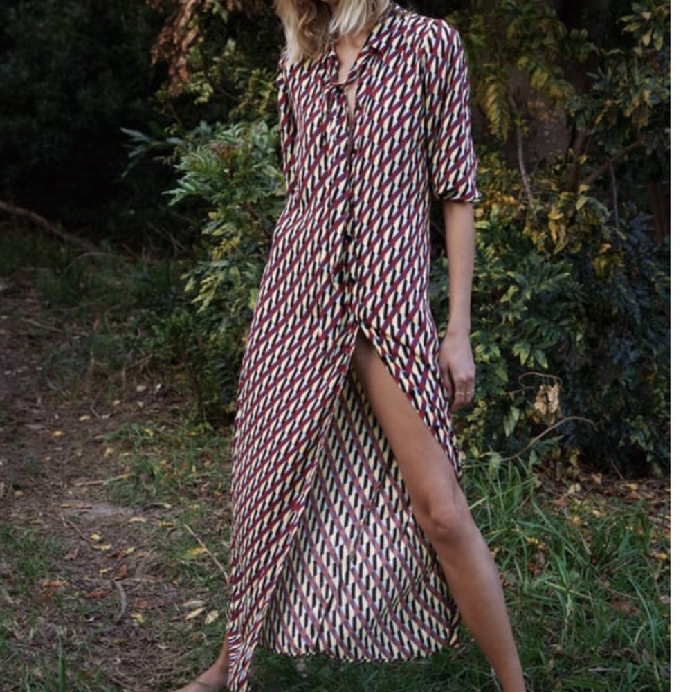 Zara Geometric Patterned Dress